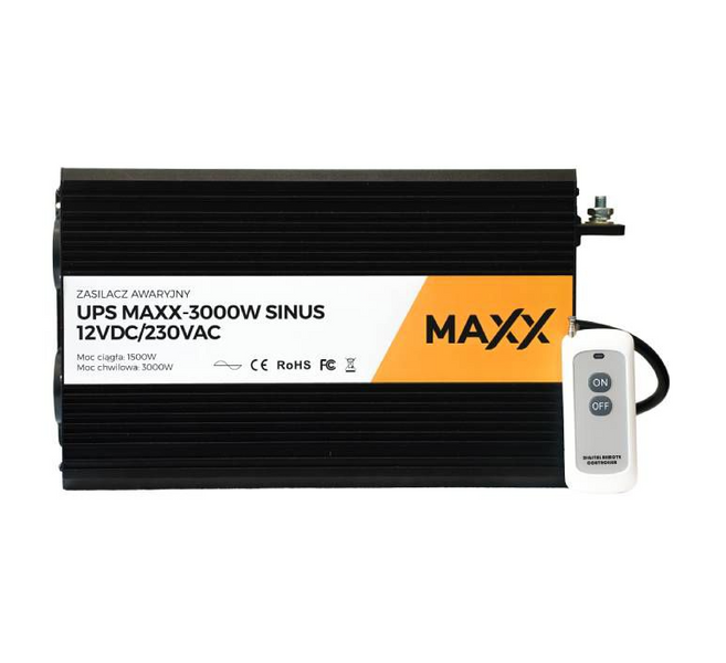 Комплект 4SUN MAXX SINUS 3000 W 12/230V 1500/3000W + VOLT AGM VRLA DEEP CYCLE 110Ah 12V Volt1104SUN3000W фото