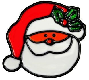 Наклейка новорічна для вікон, діам. 10 см в ас. House of Seasons Санта 8718861423419SANTASLISTOM фото