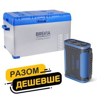 Холодильник автомобільний Brevia 30л 22410 + портативна зарядна станція Brevia ePower 96Ah fp_30 фото