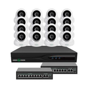 Комплект відеоспостереження на 16 камер GV-IP-K-W83/16 5MP LP29482 фото