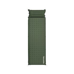 Килимок самонадувний із подушкою одномісний Naturehike CNK2550WS025, 60 мм, зелений 6977465868787 фото