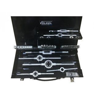 Набір мітчиків та плашок M 3-M12 35 од. HSSG DRILBOX VOLKEL 49107 49107_vl фото