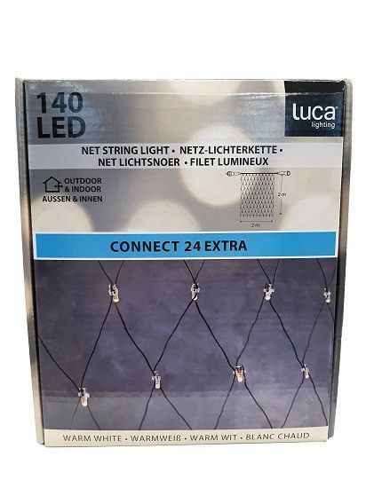 Гірлянда 2х2 м. Сітка Luca Lighting , колір теплий білий 8711473759860 фото