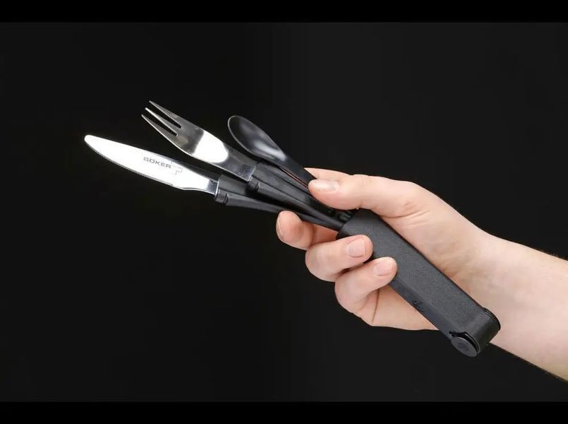 Набір Boker Snac Pac (ніж,виделка,ложка) 2373.07.28 фото