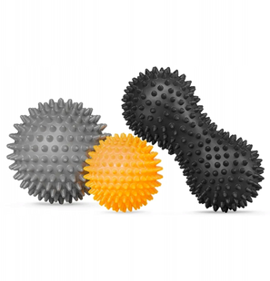 Набір масажних м'ячів Trex Sport TX-003MSB 3в1 для йоги та фітнесу PVC 5902308233706 фото