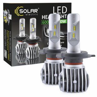LED автолампа Solar H4 12/24V 6500K 6000Lm 40W Cree Chip 8604 фото