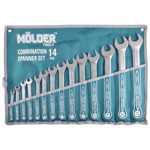 Набір ключів Molder CR-V, 8-32мм, 14шт MT58114 фото