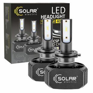 LED автолампа Solar H7 12/24V 6000K 5000Lm 40W, CSP1860 2шт 8207 фото