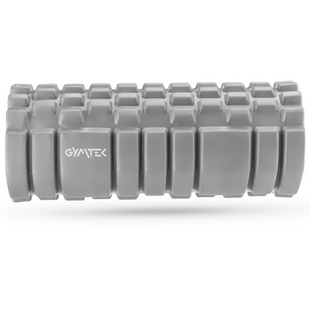 Масажний ролик Gymtek для йоги та фітнесу EVA 33*14см сірий 5907766663584 фото
