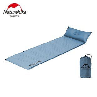 Килимок самонадувний одномісний з подушкою Naturehike CNH22DZ012, 30мм, блакитний 6927595714362 фото
