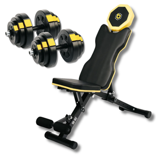Набір Besport PowerPro гантелі 2х18,5кг з лавою WB-002 00-G00000418 фото