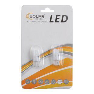 Автолампа Solar LED 12V T10 W2.1x9.5d SMD 1,5W white 2шт LS298_B2 фото