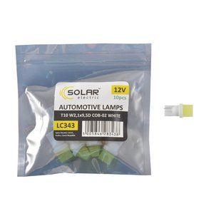 LED автолампа Solar 12V T10 W2.1x9.5d 1COB white 10шт LC343_P фото