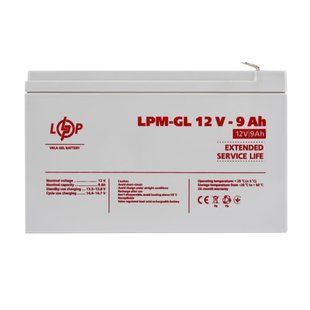 Акумулятор гелевий LPM-GL 12V - 9 Ah LP6563 фото