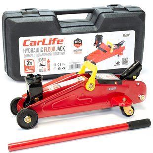 Домкрат підкатний CarLife 2т 135-335мм у кейсі FJ590P FJ590P фото