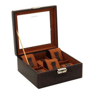 Скринька для зберігання годинника Friedrich Lederwaren Bond 6, коричнева 20085-3 фото