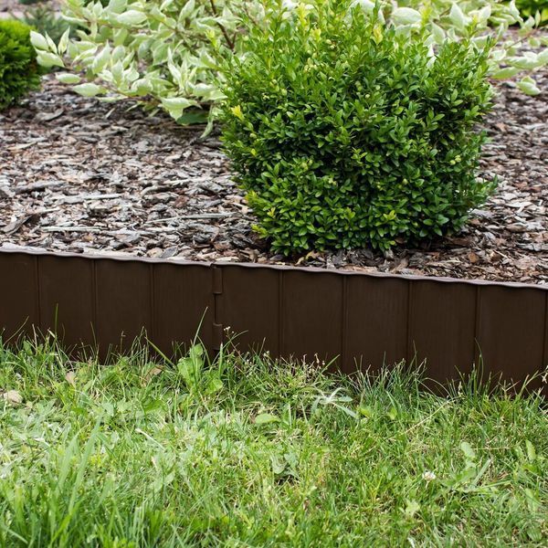 Бордюр садовий Prosperplast GARDEN FENCE, коричневий, 5,9 м 5905197340081 фото