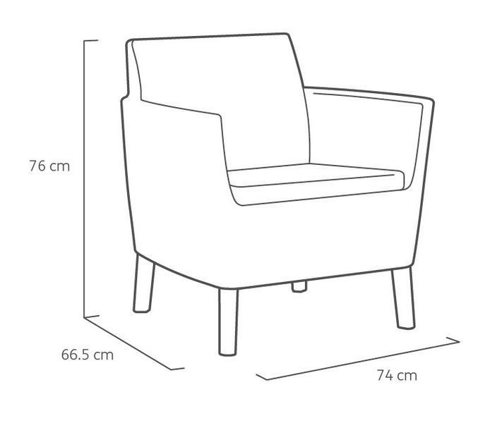 Комплект садових меблів Keter Salemo 3 seater set, коричневий 8711245158693 фото