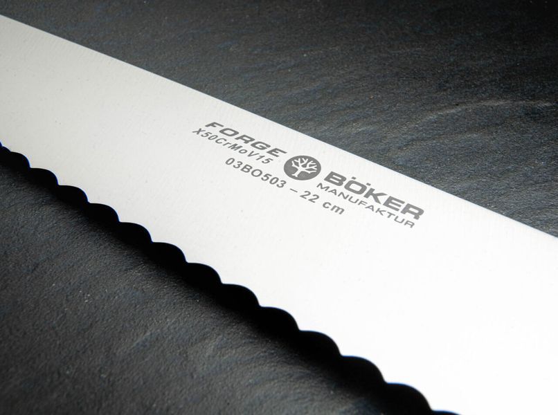 Кований кухонний ніж для хліба Boker Forge Brotmesser 4009188 фото