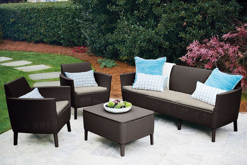 Комплект садових меблів Keter Salemo 3 seater set, коричневий 8711245158693 фото
