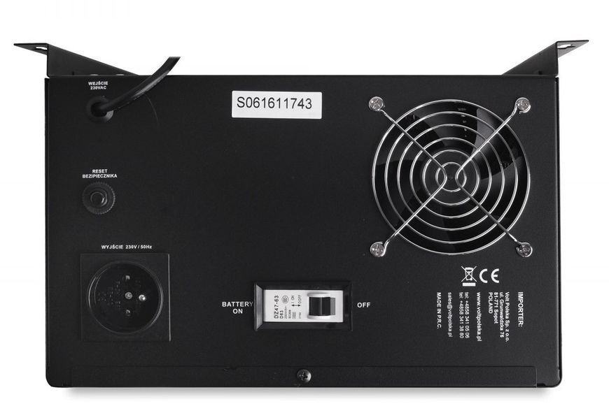 ДБЖ/Безперебійник VOLT SINUS UPS 800 500/800W + AKU 55Ah (3SR800WA55) 3SR800WA55 фото