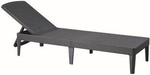 Шезлонг пластиковий Keter Jaipur Sun lounger, сірий 8711245144870 фото