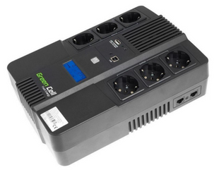 ДБЖ/Безперебійник Green Cell AiO 600VA/360W (UPS06) UPS06 фото
