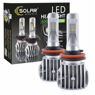 LED автолампа Solar H11 12/24V 6500K 6000Lm 50W Cree Chip 8611 фото