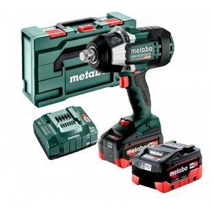 Акумуляторний ударний гайковерт Metabo SSW 18 LTX 1750 BL, 2 акб 18 В LiHD 5.5 Ah, з/п, кейс 602402660 фото