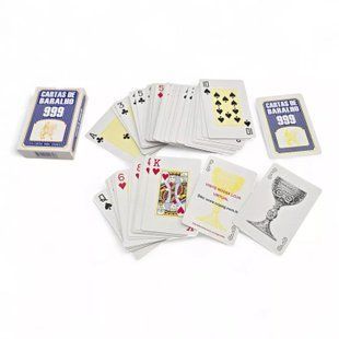 Карти гральні для покера Cartas de Baralco 54 шт синя сорочка 8.5x5.6 см, ламінований картон (DN36519A) DN36519A фото