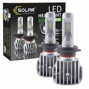 LED автолампа Solar H7 12/24V 6500K 6000Lm 40W Cree Chip 8607 фото