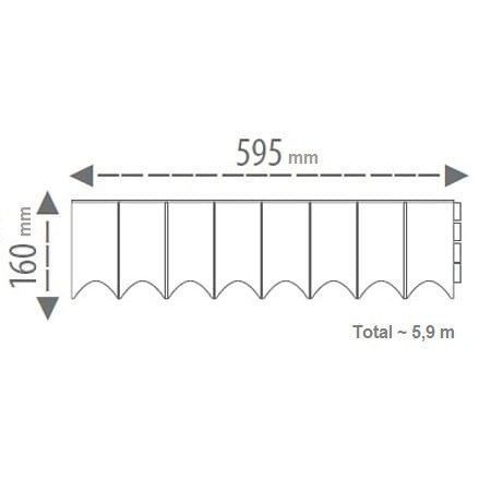 Бордюр садовий Prosperplast GARDEN FENCE, темно-зелений, 5,9 м 5905197640082 фото