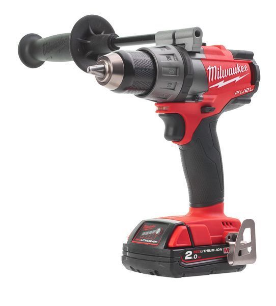 Дриль-шуруповерт акумуляторна безщіткова MILWAUKEE M18 FDD-202 крутний момент 135Нм (зарядний пристрій, 2 акумулятора 18В 2Аг, п 4933451358 фото
