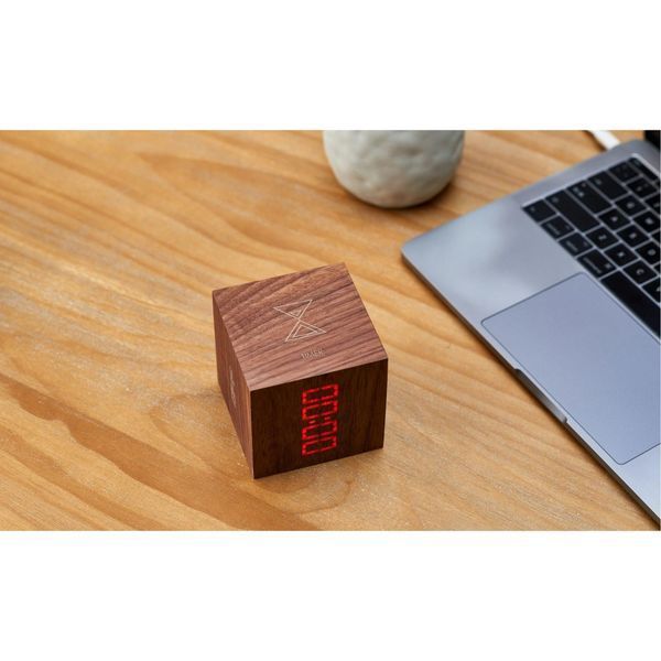 Будильник на акумуляторі Cube Gingko (Англія), дерево горіх G028WT фото