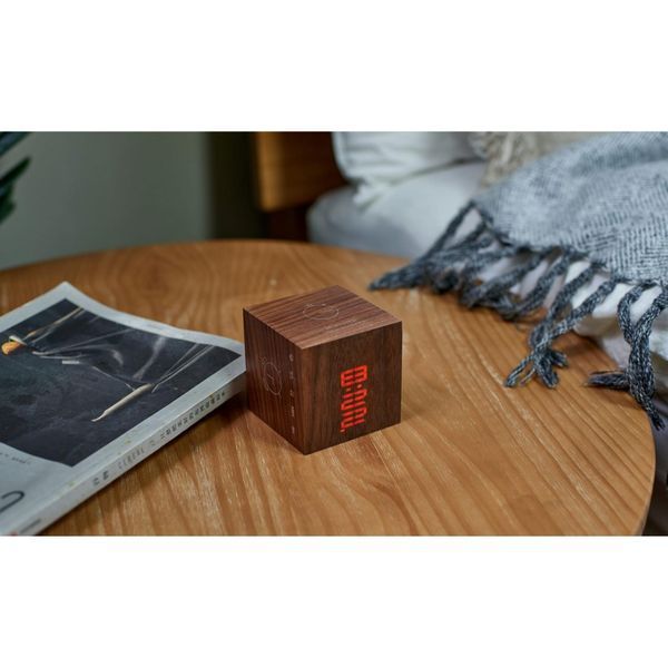 Будильник на акумуляторі Cube Gingko (Англія), дерево горіх G028WT фото