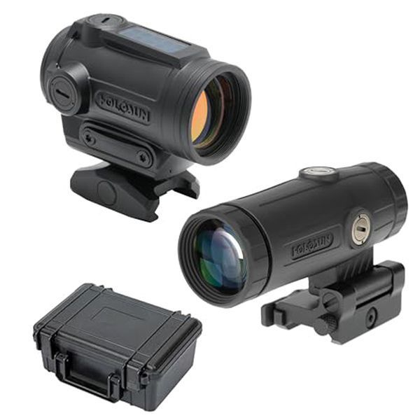 Коліматорний приціл HOLOSUN ARO-EVO-SPR-RD та збільшувач HM3X (Combo Set) + Безкоштовна доставка 747073 фото