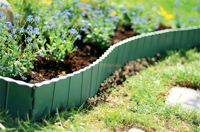 Бордюр садовий Prosperplast GARDEN FENCE, темно-зелений, 5,9 м 5905197640082 фото