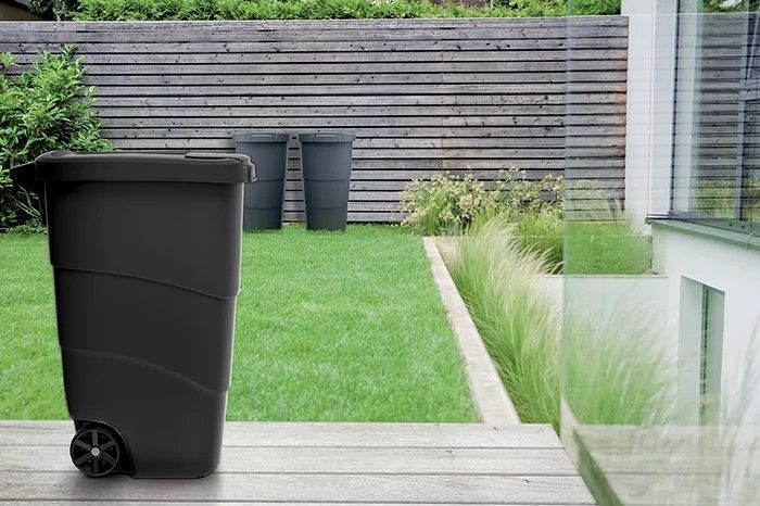 Бак для сміття Prosperplast Wheeler 110 л, антрацит 5905197463292 фото