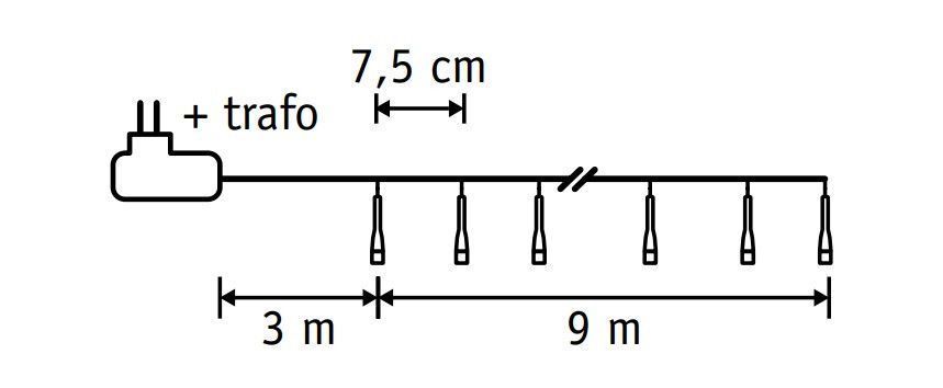 Гірлянда Змійка , Luca Lighting , 12 м, 120 LED теплий білий 8718861692624 фото