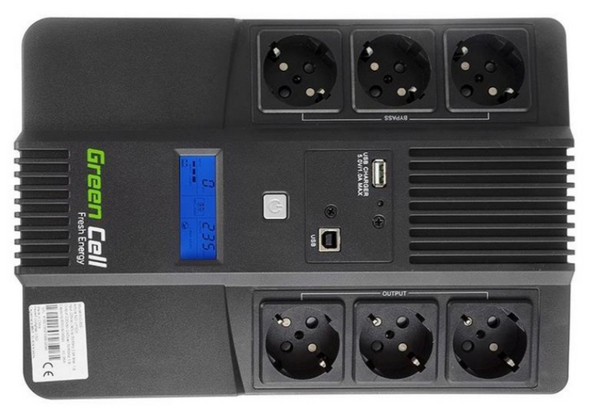 ДБЖ/Безперебійник Green Cell AiO 600VA/360W (UPS06) UPS06 фото