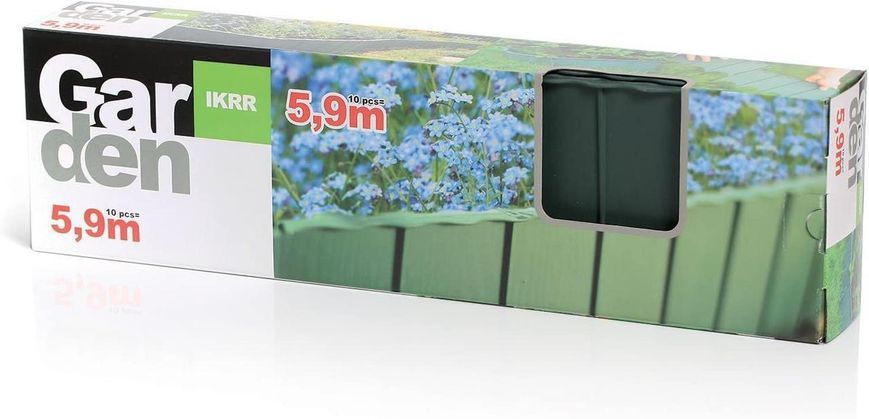 Бордюр садовий Prosperplast GARDEN FENCE, темно-зелений, 5,9 м 5905197640082 фото