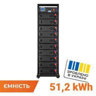 Акумулятор LP LiFePO4 Battery HVM 512V 100Ah (51200 Wh) BMS 125А AB Lrack black LP38261 фото