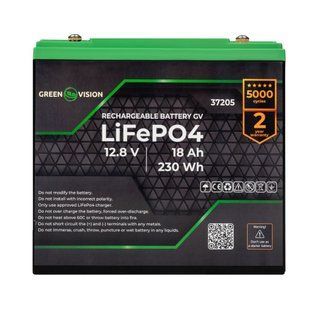 Акумулятор GV LiFePО4 12V (12,8V) - 18 Ah (230Wh) LP37205 фото