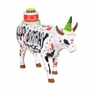 Коллекционная статуэтка корова Happy Birthday, Size L 46778 фото