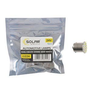 LED автолампа Solar 24V G18.5 BA15s 22smd 3020 white 4шт LS224_P фото