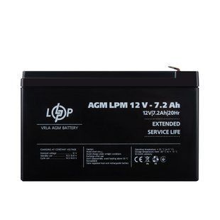 Розпродаж Акумулятор AGM LPM 12V - 7.2 Ah (2023 рік) LP40134 фото