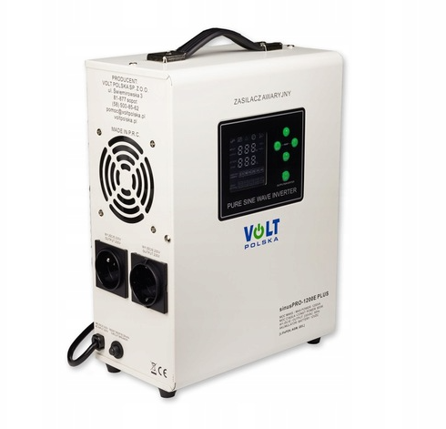 Аварійний комплект інвертор Volt Polska SINUS PRO 1200 E PLUS 800/1200W + Акумулятор LiFePO4 100 Аh 12,8V 1200LIFEPO150 фото