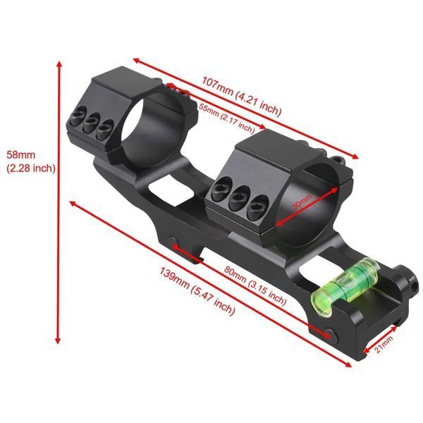 Моноблок Vector Optics 30 мм з бульбашковим рівнем 5002823 фото