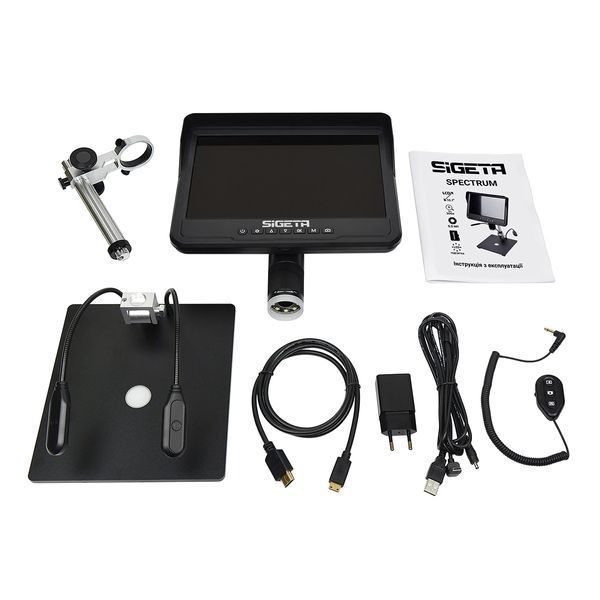 Цифровий мікроскоп SIGETA Spectrum 10x-300x 5 MP 10.1" LCD - Безкоштовна доставка 65513 фото