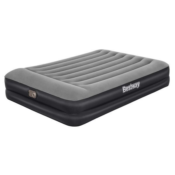 Матрац надувний Bestway 67403 з вбудованим насосом 203x152 см, чорно-сірий DM-67403 фото